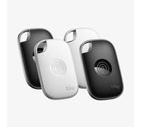 Tile by Life360 Pro (2024) - tracker Bluetooth puissant, détecteur de clés et localisateur d'objets pour clés, sacs & autres. Compatible avec iOS & Android. Tracker de téléphone. Lot de 4 (Noir/Blanc)