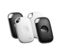 Tile by Life360 Pro (2024) - tracker Bluetooth puissant, détecteur de clés et localisateur d'objets pour clés, sacs & autres. Compatible avec iOS & Android. Tracker de téléphone. Lot de 4 (Noir/Blanc)