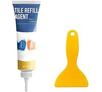 Tile Grout Squeeze Tube, Tile Grout Restoring Agent, Waterproof Tile Grout and Sealer Colorant, Tile Grout Restoring Agent Tile Refill Agent with Scraper
