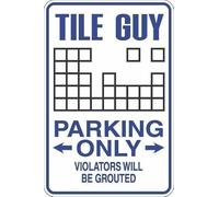 Tile Guy Parking Only Panneau fantaisie en métal pour intérieur ou extérieur 20,3 x 30,5 cm