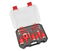 Tile Hole Cutter | 12*pcs Trimming Tool High-Precision | 20x15x5cm Porcelain Granite Ceramic Tile Drill Bits,for Crafting Enthusiasts Professionals Homeowners Plumbers Wall Repair Electrical Wiring