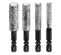 Tile Hole Saw - Tile Drill Bits | Diamond Drill Bit Set for Ceramic Glass Porcelain Tiles Marble | Hexagonal Handle Brazing Hole Saw Kit | Drilling Accessories for Ceramic Shower Wood Metal Marble