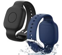 Tile Mate 2024/2022 Bracelet en silicone imperméable pour suivi GPS caché pour enfants, adolescents et personnes âgées, bracelet réglable anti-perte, durable, léger et confortable, noir/bleu