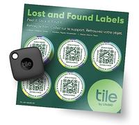 Tile Mate + Étiquettes perdues et trouvées - Tracker Bluetooth pour clés, Sacs et Plus Encore; Étiquettes scannables QR pour Ordinateurs Portables, Bouteilles d'eau, etc. Compatibilité iOS et Androïd
