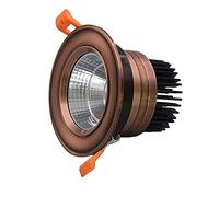 Tile Red Copper Embedded Hole Lamp LED Boutique Retro Downlight COB Spotlight Ceiling Light 5w/10w/15w Bar Guest Room Spotlight High Brightness,3000K Warm White Light_10w