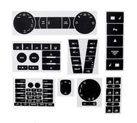 TiLeze intérieure de Voiture Compatible avec VW pour Touareg 2004-2009 Boutons de Volant de Voiture Kit de réparation de Bouton de Commutation de climatisation de Phare Autocollants Noir Mat