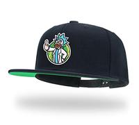 tilgomedal Snapback Chapeaux pour hommes Skull Broderie Réglable Solide Flat Bill Hat Unisexe Casquettes de baseball, Green Rick, L/XL