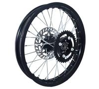 TILIEINE Jante de Roue Roue à Plaque de Disque de Jantes arrière de 1,85x16 Pouces avec Frein à Disque et pignon pour Pit Bike Dit Bike(15mm)