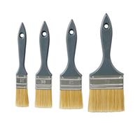 TILL. - Assortiment pinceaux plats toutes peintures | Soies mixtes | Manche plastique 100% recyclé | Outils polyvalents pour peinture et bricolage