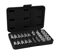 TILL. - Coffret de douilles et embouts étoile 34 pièces | Chrome Vanadium | Pour empreintes mâles et femelles | Adaptateur inclus | Rangement compact