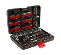 TILL. - Coffret de vissage 130 pièces | Clé à cliquet 1/4 72 dents, douilles, embouts, clés hexagonales | Mallette complète et polyvalente | Vissage, entretien, bricolage