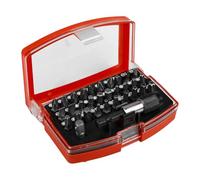 TILL. - Coffret embouts de vissage 32 pièces avec clip ceinture | Porte-embout à déblocage rapide | Embouts CrV plats, cruciformes, hexagonaux, carrés, étoiles | Transport et accès facile
