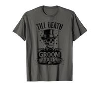 Till Death Sarcastic Groom Gothic Bacherol Party T-Shirt