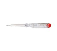 TILL. - Tournevis testeur plat 140 mm | Lame acier durable | Manche transparent pour meilleure visibilité | Outil de diagnostic électrique fiable