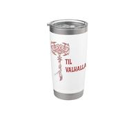 Till Valhalla. Hache de guerre fantastique Viking Warrior Gobelet isotherme en acier inoxydable double paroi