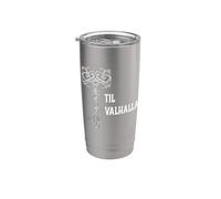 Till Valhalla. Hache de guerre fantastique Viking Warrior Gobelet isotherme en acier inoxydable double paroi