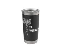 Till Valhalla. Hache de guerre fantastique Viking Warrior Gobelet isotherme en acier inoxydable double paroi