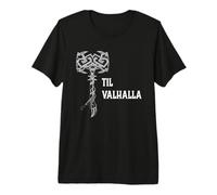Till Valhalla. Hache de Guerre Fantastique Viking Warrior T-Shirt Haut de Gamme