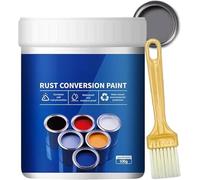 TiLLOOO Qidaxia Rust Conversion Paint,4 In 1 rust conversion paint, Remover For Metal, Change Rust to Paint Reconditioning,Water Based Metallic Pain (Black)