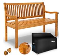 tillvex Banc de Jardin 150 cm en Bois avec Couverture | Solide Banquette d'Extérieur 3-4 Places | Jusqu'à 320 kg de Charge | Meuble de Terrasse, Parc, Patio, Balcon