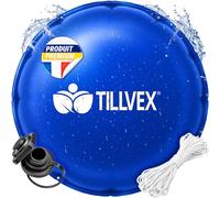 tillvex® Coussin Hivernage Piscine Ø 4 m + Corde 12m & Kit Réparation | Coussin d'air hivernage piscine, résistant gel & chlore jusqu'à -20°C | Valve à vis incluse | Protection piscine hiver