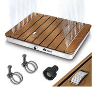 tillvex® Douche de Jardin Rectangulaire Argent extérieure jusqu'à 4m de Hauteur de Jet | Douche au Sol | Camping, Sol antidérapante