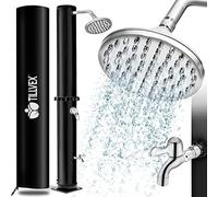 tillvex Douche Solaire avec Capot de Protection | Douche de Jardin Eau Chaude | Douche de Piscine Camping | sans raccordement électrique (Noir, 40 litres)
