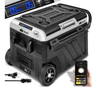 tillvex Glacière à Compresseur | Noir | 40 L | Avec Batterie| Congélateur Electrique avec Contrôle WiFi-APP, Port USB, 12/24 V 230V