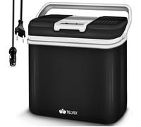 tillvex® Glacière électrique 24L Anthracite | Mini réfrigérateur 230V et 12V pour Voiture, Camping | Refroidit et réchauffe | ECO