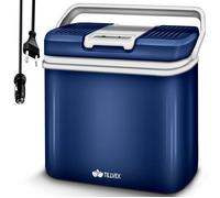 tillvex® Glacière électrique 24L Bleu | Mini réfrigérateur 230V et 12V pour Voiture, Camping | Refroidit et réchauffe | Mode ECO