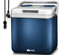 tillvex Glacière électrique 32 L | Mini réfrigérateur 230 V et 12 V pour Voiture, Voiture, Camping | refroidit et réchauffe | Mode ECO