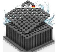 tillvex® Lot de 48 tapis de piscine - 51 x 51 cm - Avec trous - Tapis de piscine doux | Tapis de sol extérieur | Tapis de protection de sol isolant thermique | Tapis de sol pour jacuzzi, pataugeoire