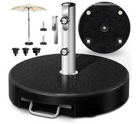 tillvex® Pied de Parasol Granit avec roulettes et poignée Transport 27 kg