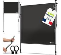 tillvex Store Vertical 100 x 310 cm Noir avec manivelle sans perçage | Brise-Vue Extensible et Opaque | Store Vertical pour Balcon, terrasse, Jardin | Store Brise-Vue résistant aux intempéries
