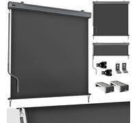 tillvex® Store Vertical 140 x 250 cm pour extérieur et intérieur | Store extérieur imperméable avec manivelle pour Balcon, terrasse et Jardin | Store de Balcon Protection Solaire en Aluminium | Store