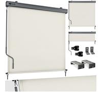 tillvex® Store Vertical pour extérieur et intérieur 180 x 250 cm + Housse de Protection - Store extérieur imperméable avec manivelle pour Balcon, Terrasse et Jardin - Protection Solaire en Aluminium