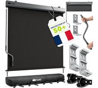 tillvex® Store Vertical pour extérieur et intérieur 140 x 250 cm + Housse de Protection - Store extérieur imperméable avec manivelle pour Balcon, Terrasse et Jardin - Protection Solaire en Aluminium