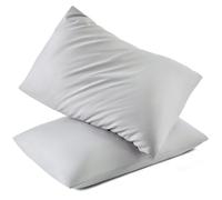 TILLYOU Lot de 2 taies d'oreiller avec Fermeture à Rabat pour Tout-Petits, 33 x 45,7 cm, en Microfibre Douce et Soyeuse pour garçons et Filles, Gris