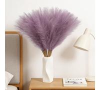 TILONKJ 30 Pièces Pampa, Tiges d'herbe de la Pampa Séchées Violette - 55 cm | Fleurs Artificielles Naturelles Violette pour Décoration Mariage, Salon, Style Bohème et Maison