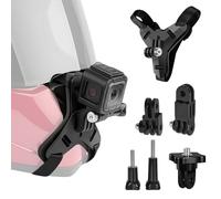 TILONKJ Fixation Mentonnière Casque Moto/Vélo pour Caméra d‘Action - Compatible GoPro Hero 9-13,Insta360 X4/X5,DJI Osmo Action 4/5 Pro - Vue à la Première Personne Immersive