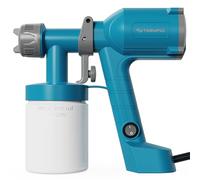Tilswall Pistolet a Peinture Électrique - Version Améliorée Pulvérisateur de Peinture Ultra-Léger avec Réservoir Détachable 600ml, 2 Buses & 3 Motifs pour la Peinture de Maison, Meubles, Murs, Bleu