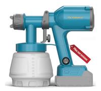 Tilswall Pistolet à Peinture sans Fil Ultra Léger, Paint Sprayer Compatible Makita Dewalt 18V, 1000ml 120 DIN-s, 2 Buses 3 Motifs, Pistolet Peinture Électrique Bricolage Murs Meubles Clôtures