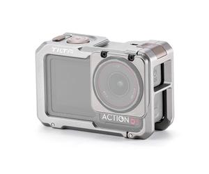 TILTA Action 5 Pro Cage, Cage de caméra complète Compatible avec DJI Osmo Action 5 Pro, Action 4 et Action 3 avec goupilles 1/4"-20 et récepteur à Chaussure Froide - Gris Titane TA-T72-FCC-TG