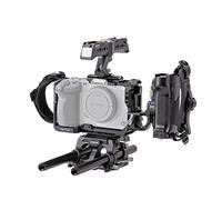 TILTA Cage de caméra complète pour Sony FX3 avec poignée supérieure rotative, poignée d'alimentation avancée côté Gauche, Plaque de Base LWS 15 mm et kit de Serrage de câble HDMI Pro Noir TA-T13-C-B