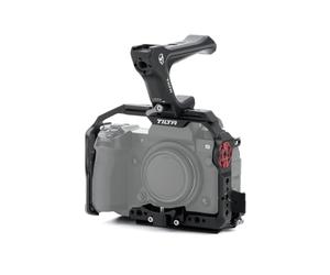 TILTA Cage pour Appareil Photo Fujifilm X-H2 X-H2S, avec Plaque de déclenchement Rapide Manfrotto, poignée supérieure compacte OTAN et Support pour Adaptateur d'objectif, kit de Base TA-T36-A-B