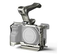 TILTA Camera Cage Compatible avec Sony A6700, avec système de Refroidissement, poignée compacte NATO Top Handle et Fixation pour Rail NATO 18mm Kit léger - Gris Titane TA-T54-A-TG