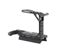 TILTA Demi Cage de caméra Compatible avec Sony ZV-E1 avec récepteur Cold Shoe, Rail NATO, Filetage M3 pour Support d'objectif et Filetage ¼-20 avec Points de repère - Noir TA-T35-HCC-B