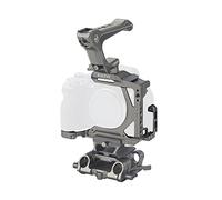 TILTA Half Camera Cage Pro Kit Compatible avec Sony A7R V avec poignée compacte NATO Top Handle, LWS Baseplate Adapter Type III, 15mm LWS Baseplate and 18mm NATO Rail Attachment Grey TA-T46-B-TG