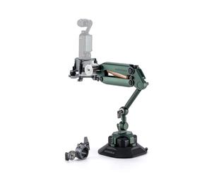 TILTA HDA-T15-E-FG Hydra Alien Mini Master Kit bras absorbant les chocs avec ventouse électronique, tête d'absorption des chocs et support de guidon Vert forêt