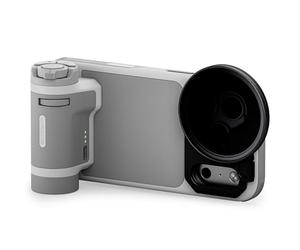 TILTA Khronos TKL-IP17-PB-LG - Étui de téléphone compatible avec iPhone 17 Pro avec poignée de contrôle Lite, filtre ND et plaque arrière magnétique, gris clair